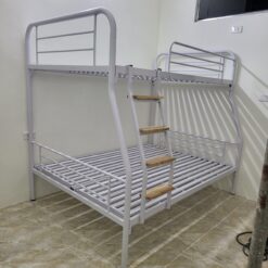 Giường tầng sắt lệch tầng ống tròn rộng 1m4 GT 43