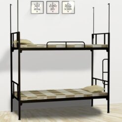 Giường sắt 2 tầng 85cm màu đen - GT 26