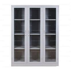 Tủ sắt 3 khoang cánh kính QP-02